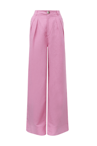 L'Cecci - Calça Pantalona Viscolinho Rosa