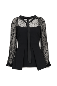 GG London - Blusa Manga Longa de Renda