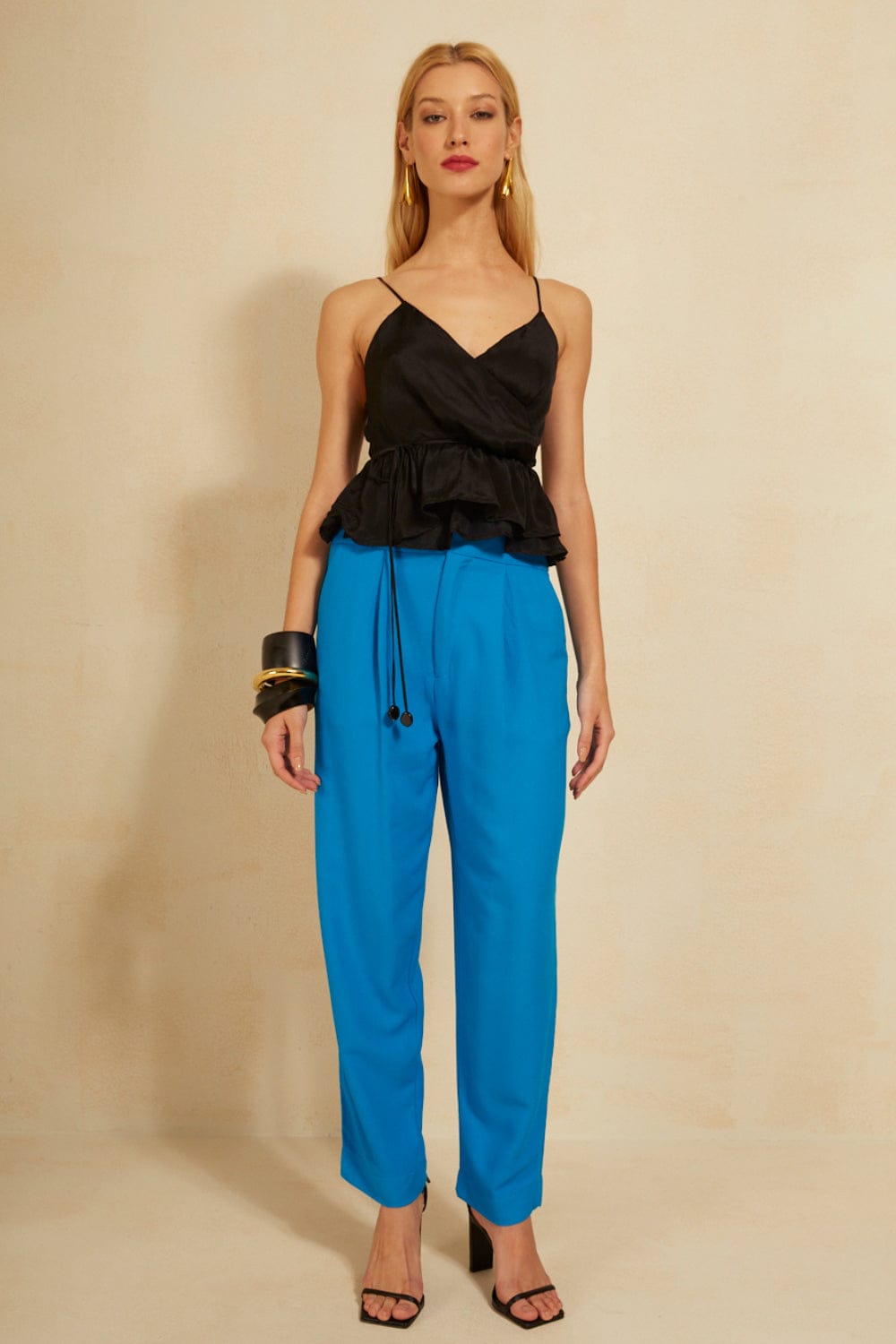 L'Cecci - Blusa de Alça Fina Preto