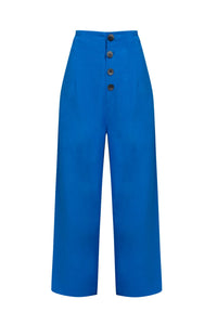 L'Cecci - Calça Viscolinho Pantalona Azul