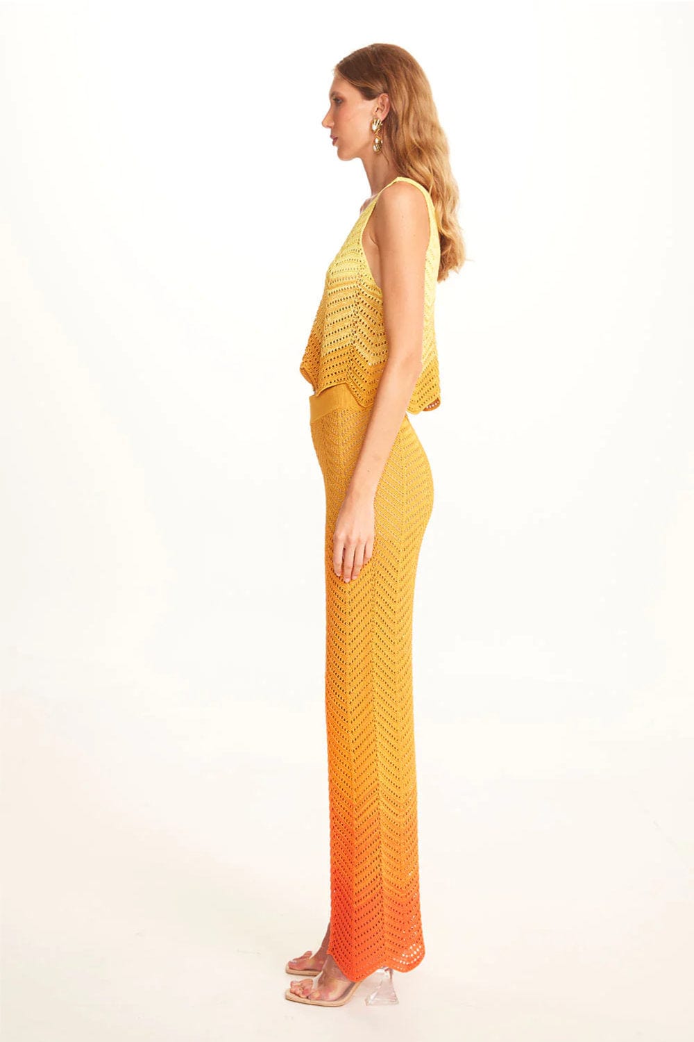 Viviane Furrier - Calça Reta Degradê Tricot