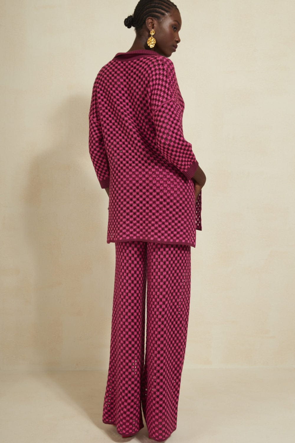 L'Cecci - Calça Reta Tricot