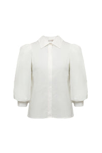 L'Cecci - Camisa Manga Longa Bufante Off White