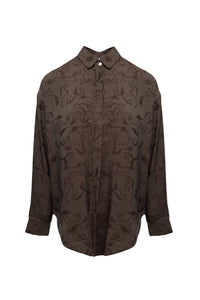 L'Cecci - Camisa Manga Longa Jacquard Verde Escuro