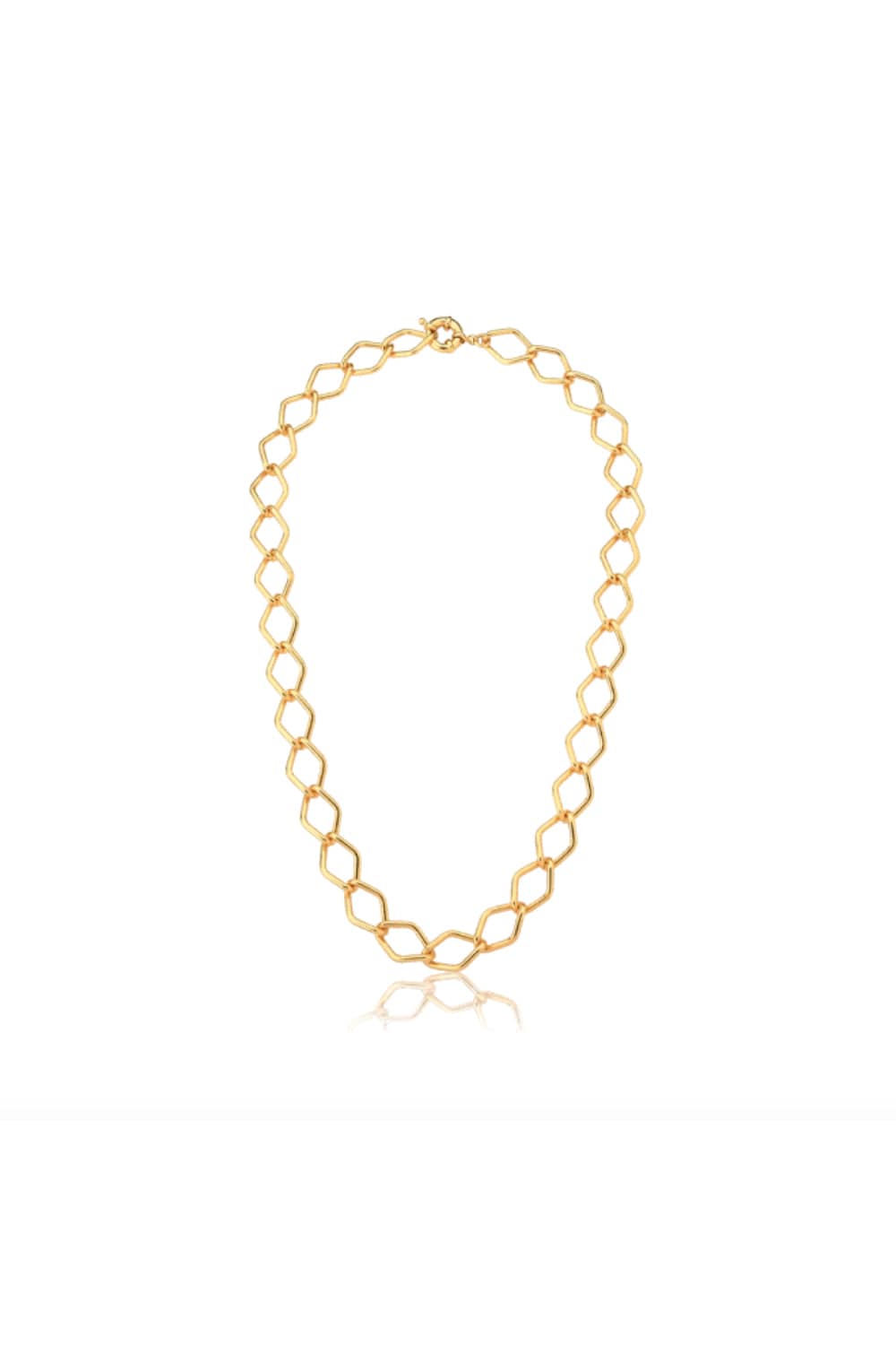 Aimer - Colar Corrente Diamante Longa Banhado a Ouro