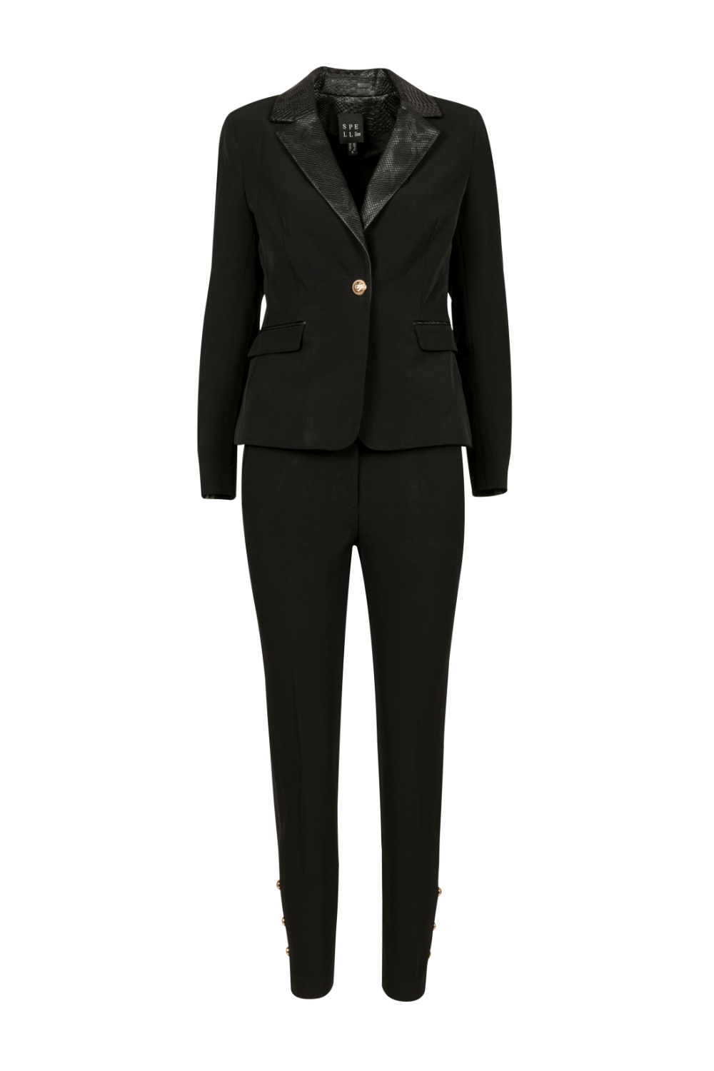 Spell - Conjunto Calça e Blazer com Detalhes Preto