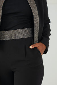 Spell - Blazer com Faixa Frontal com Brilho Preto