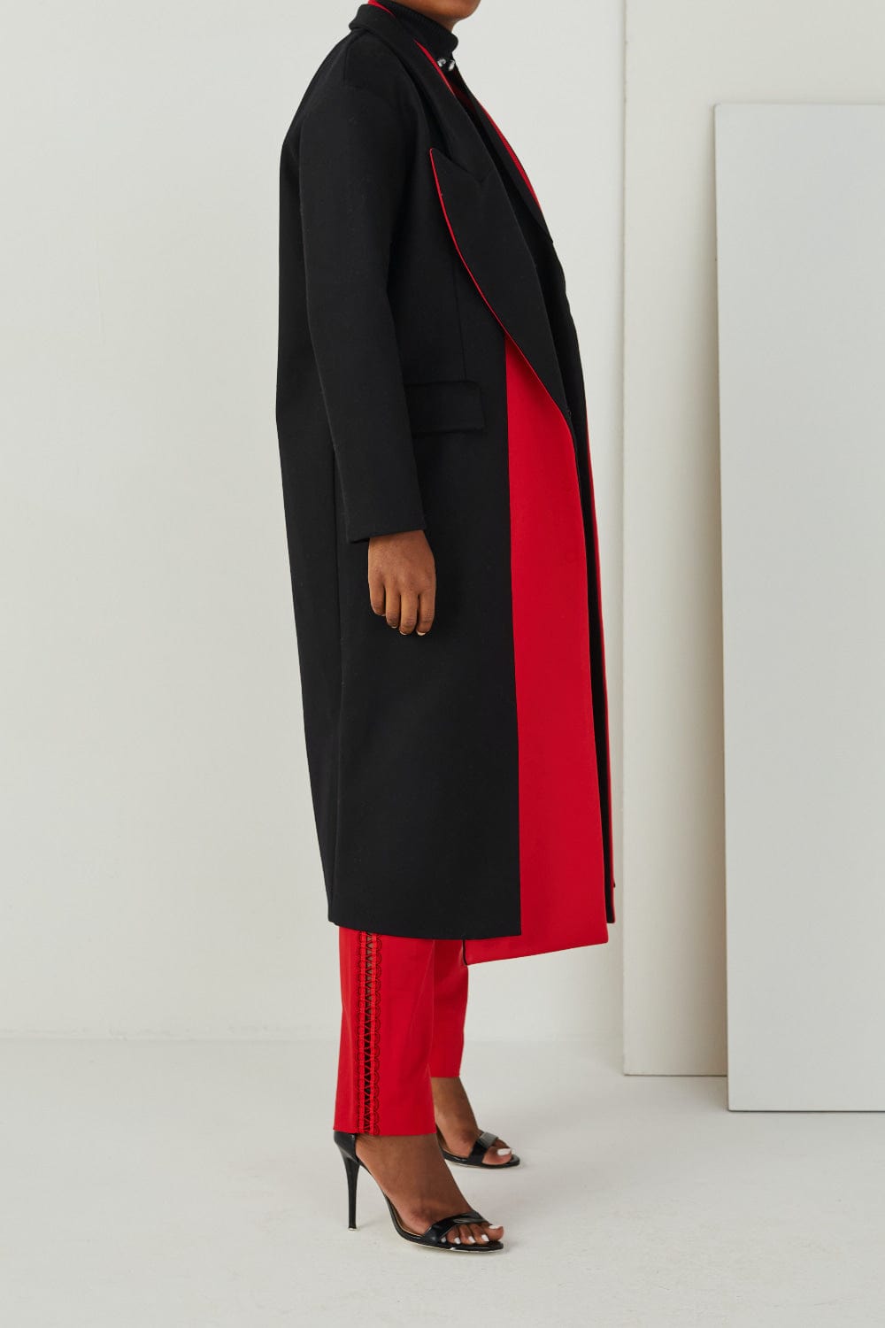 Oblique Creations - Sobretudo 7/8 Longo Bicolor