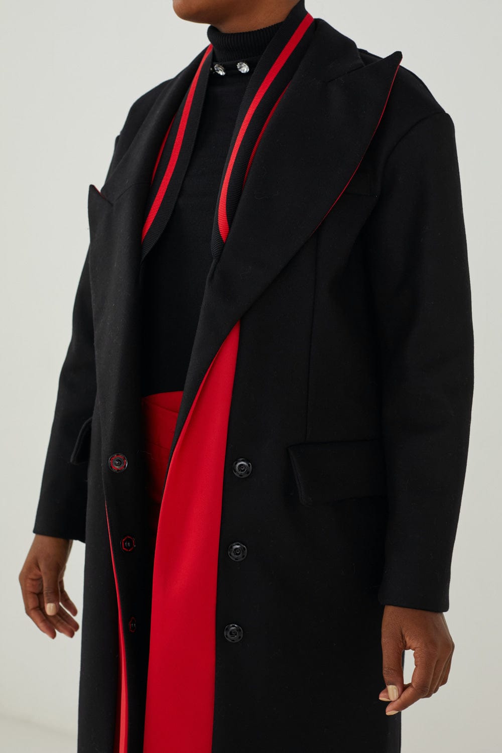 Oblique Creations - Sobretudo 7/8 Longo Bicolor