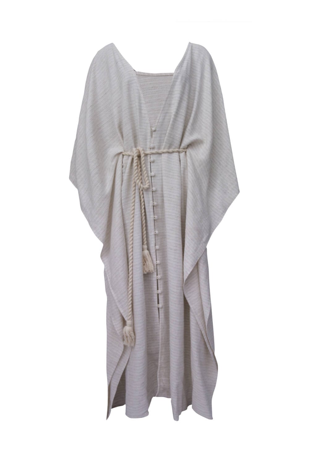 Tissé - Vestido Longo Kaftan Reta Alira Natural