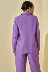 L'Cecci - Blazer Alfaiataria Viscolinho Roxo