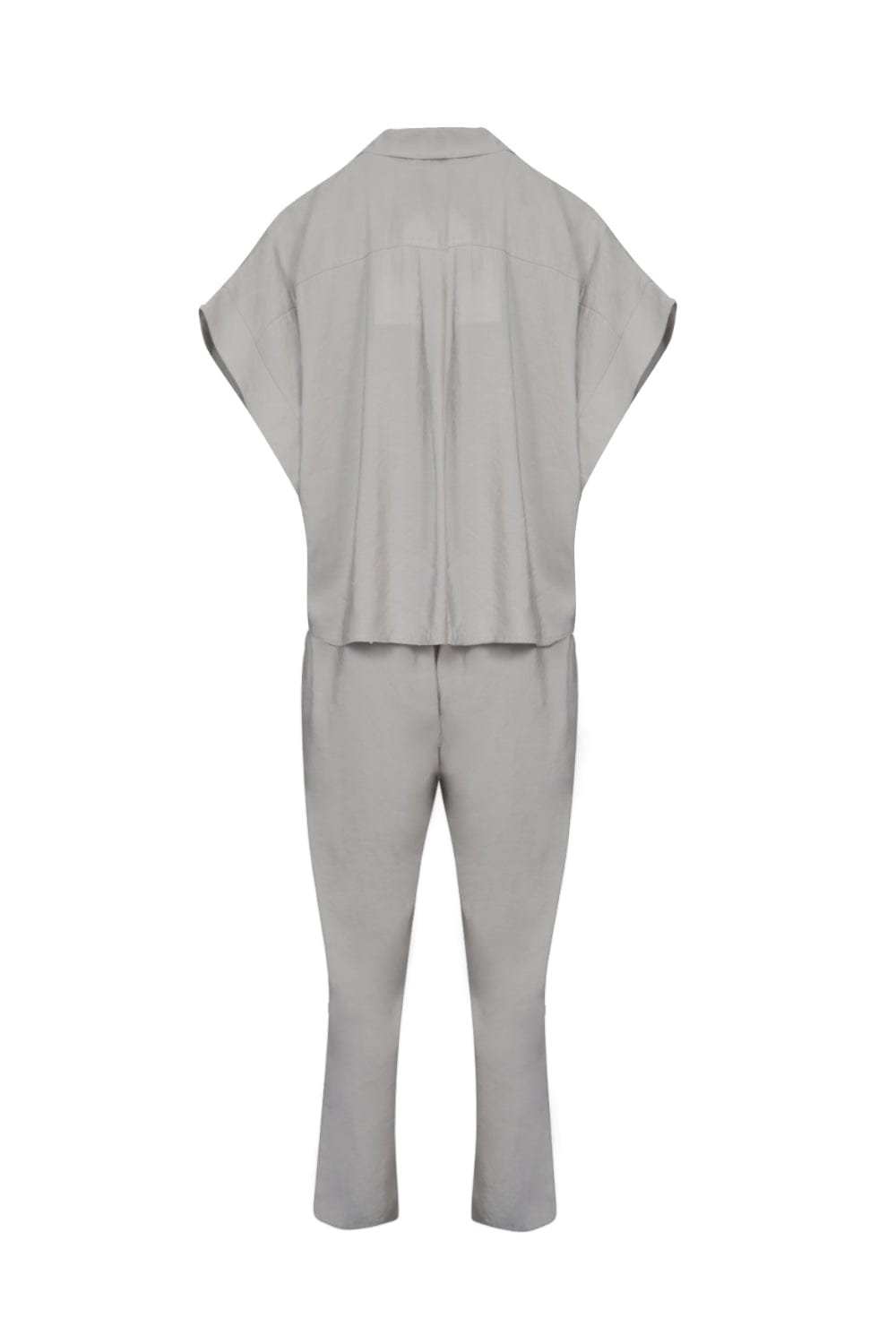 Eight - Macacão com Abertura Costas Cinza