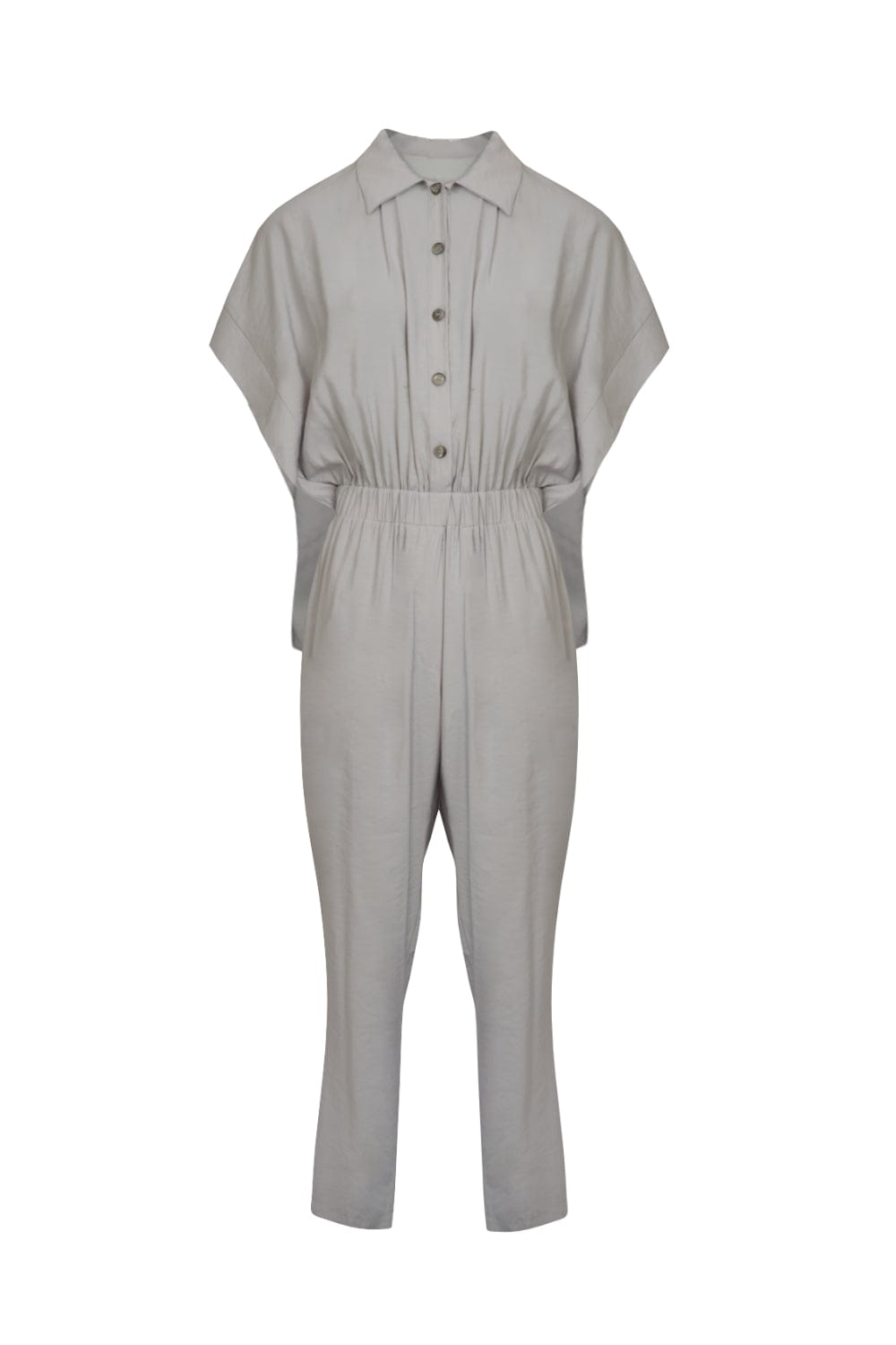 Eight - Macacão com Abertura Costas Cinza