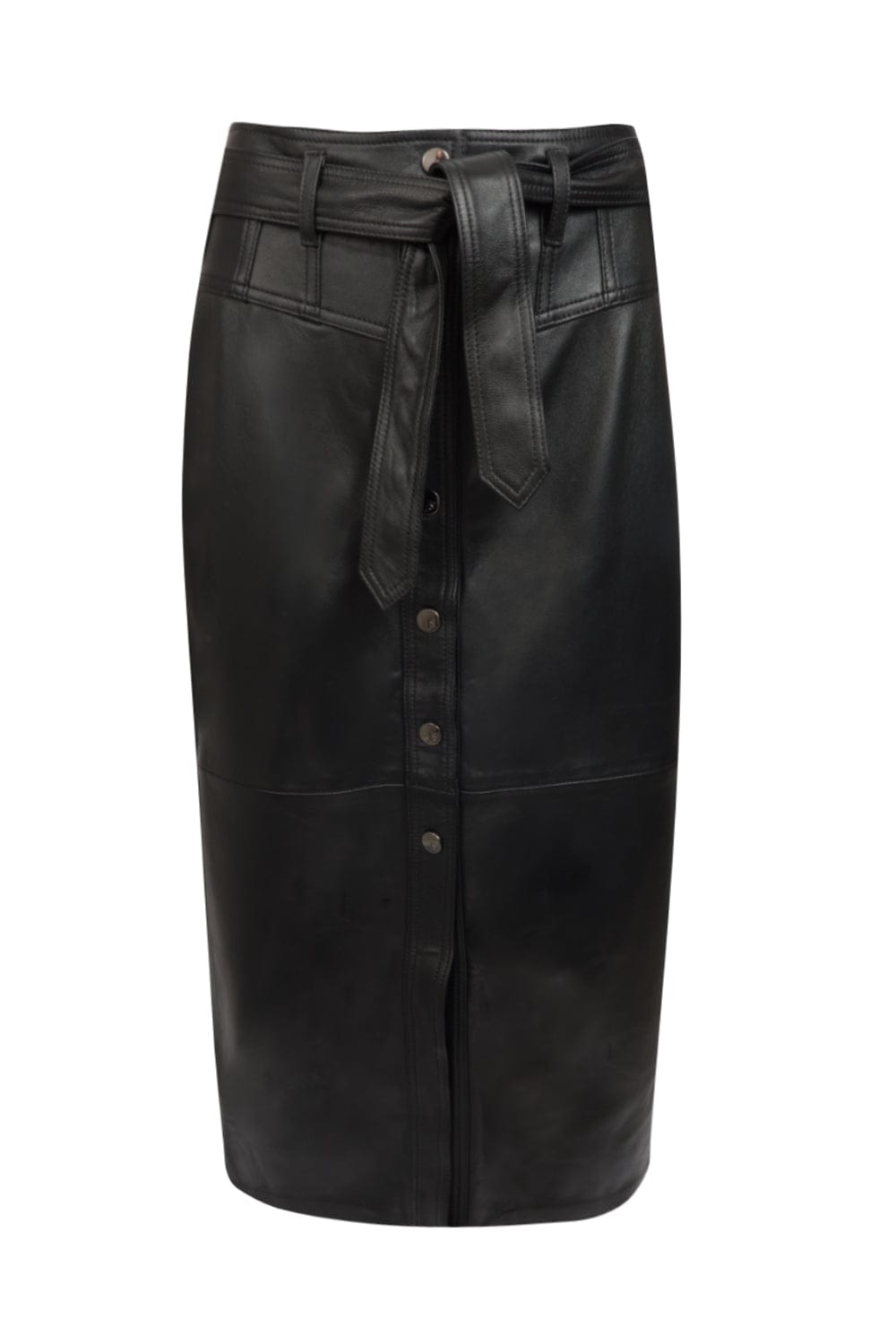 Juliana Sanmartin - Saia Midi Clochard Botões Frontais Preto