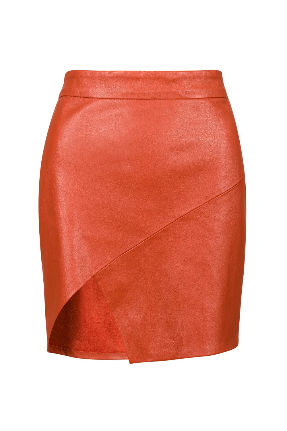 Anne Fernandes - Saia Mini com Fenda Terracota