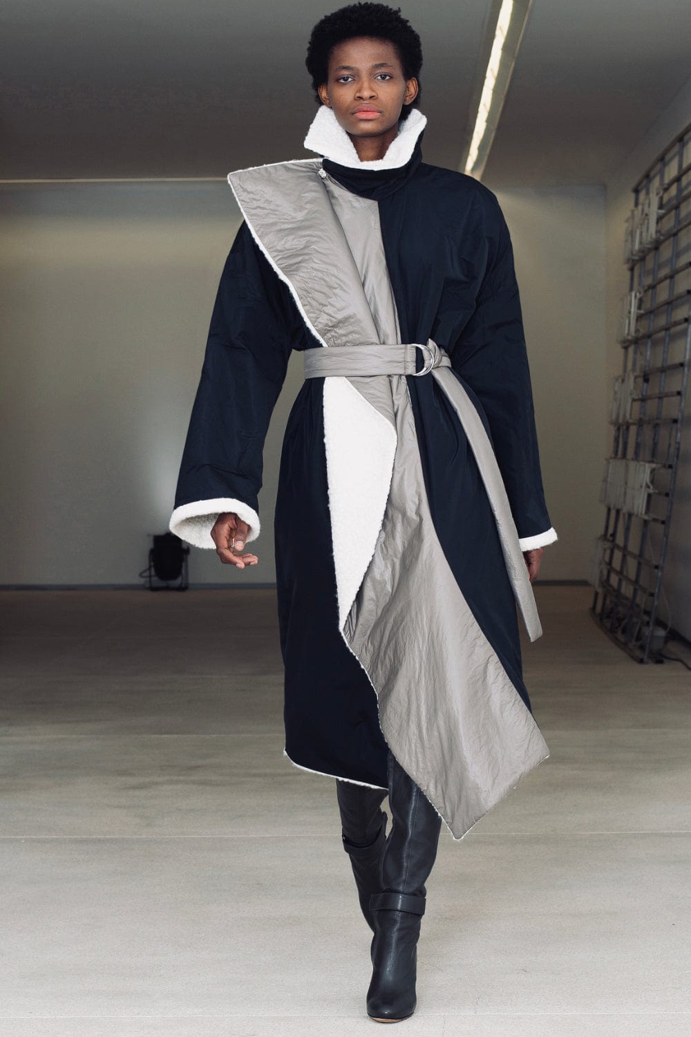 Luis Buchinho - Sobretudo Dupla Face em Sherpa & Nylon Premium