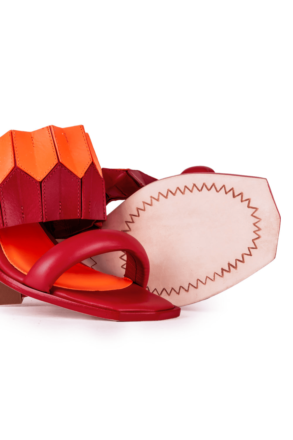 Ryzí - Tamanco Gamora Heels Vermelho e Laranja