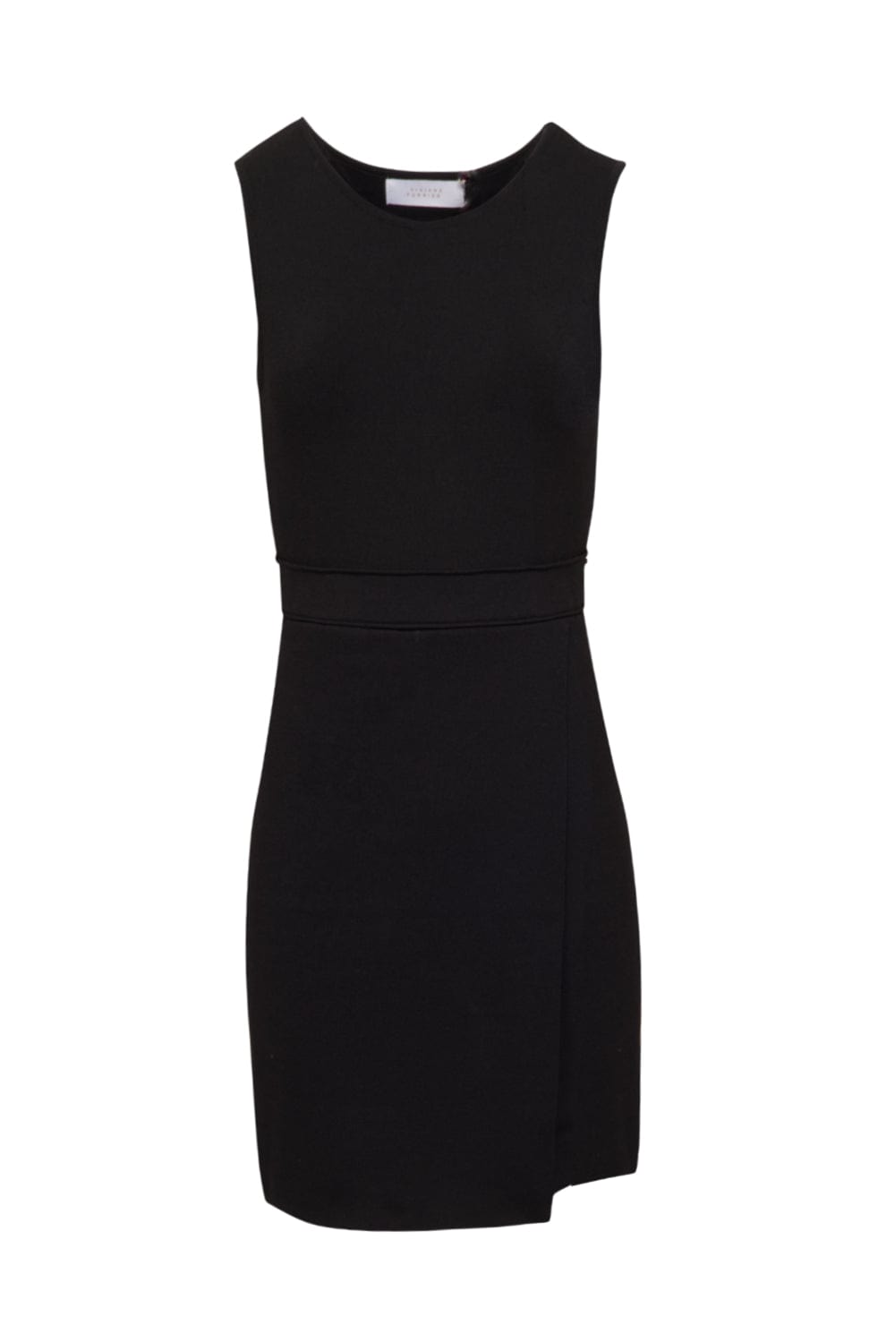 Viviane Furrier - Vestido Curto Decote Costas em Tricot Estruturado Preto