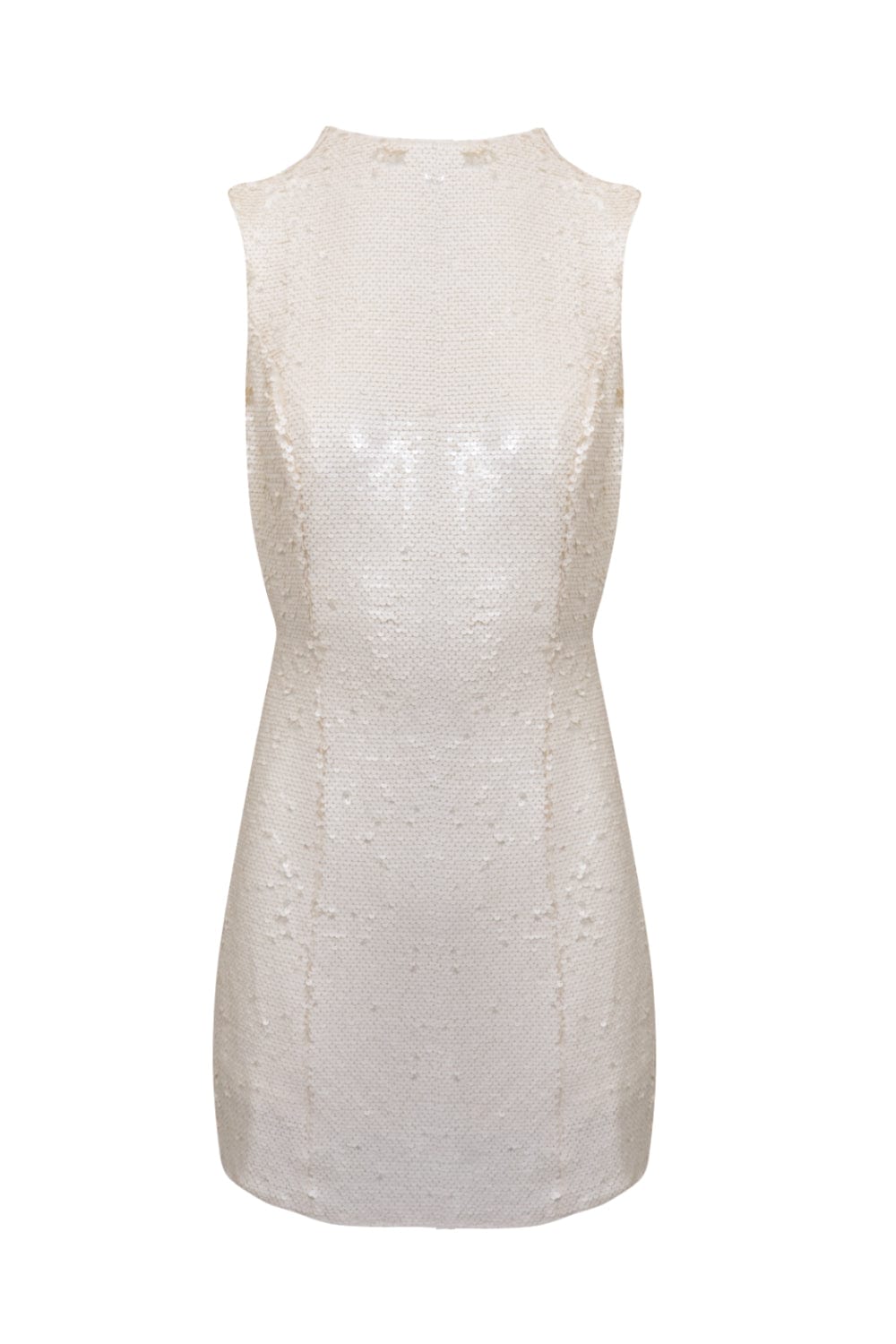 L'Cecci - Vestido Curto em Paetês Off White