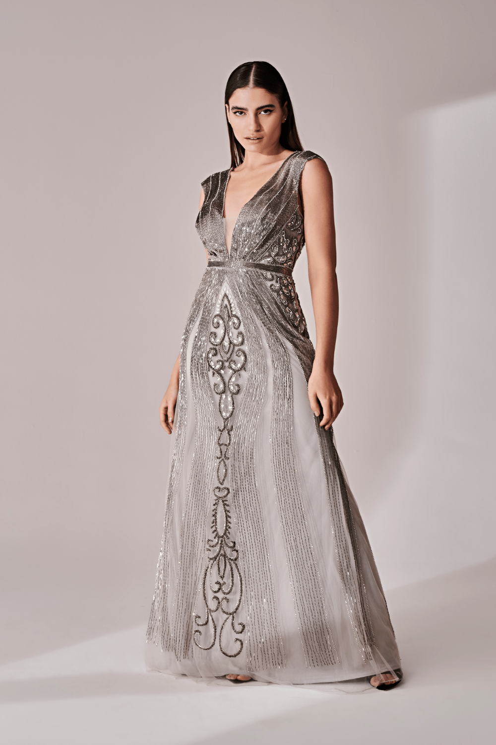 Dolps - Vestido Longo Arizona Prata