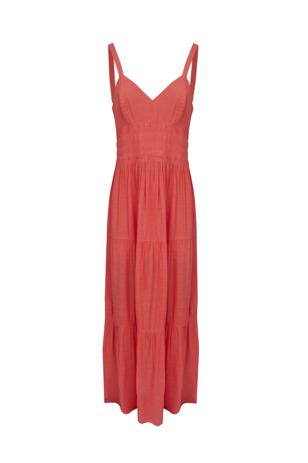 Romaria - Vestido Longo Alça Fina Laranja