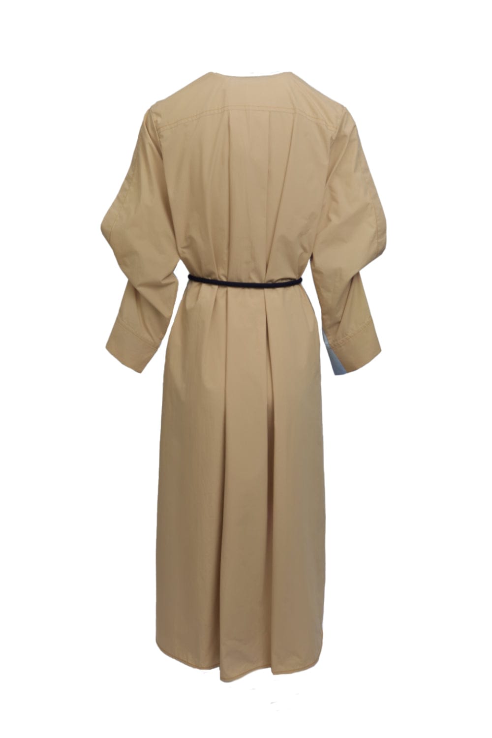 Coven - Vestido Midi Chemisier Midi Manga Longa Geométrico