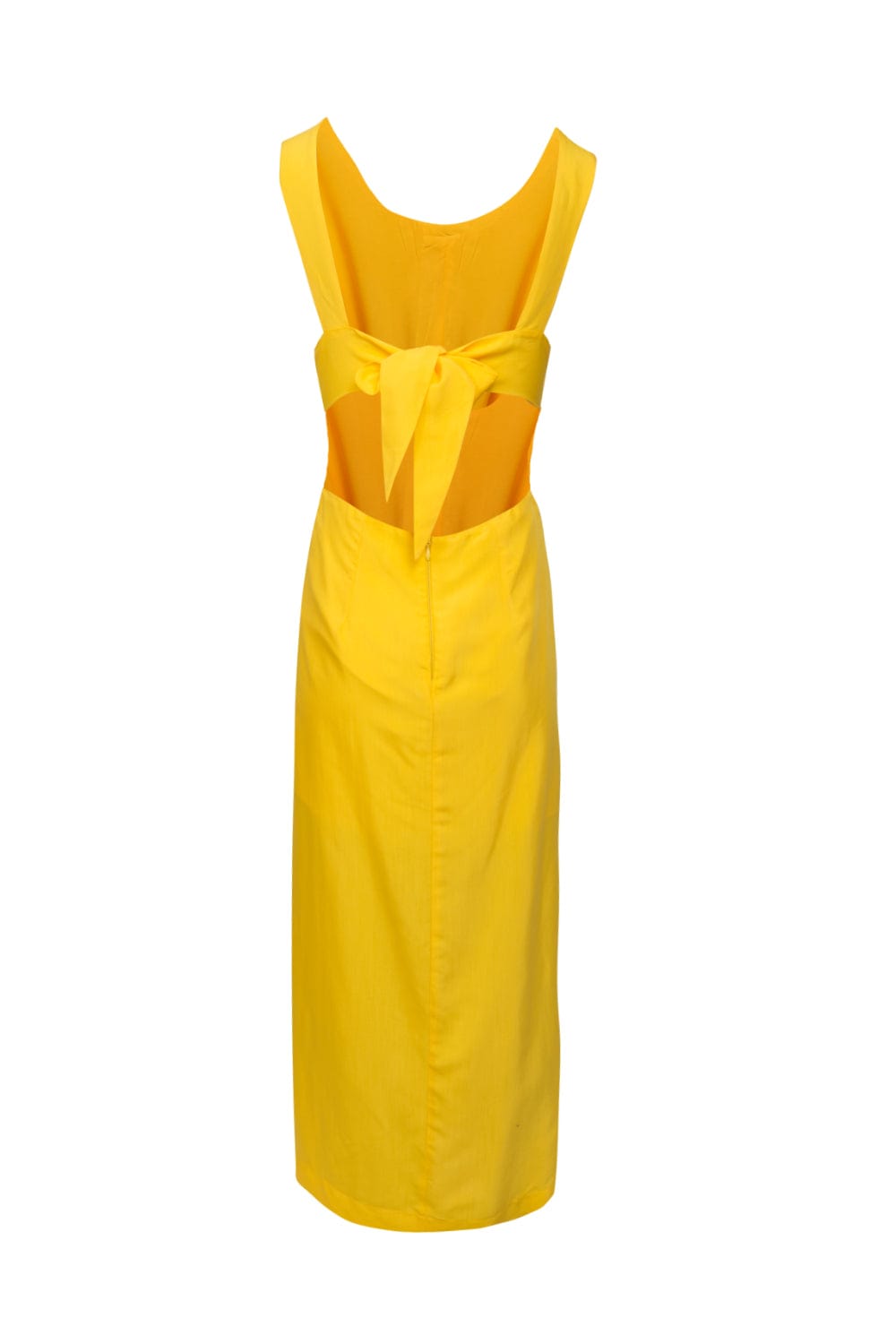 L'Cecci - Vestido Midi Fenda Frontal  Amarelo