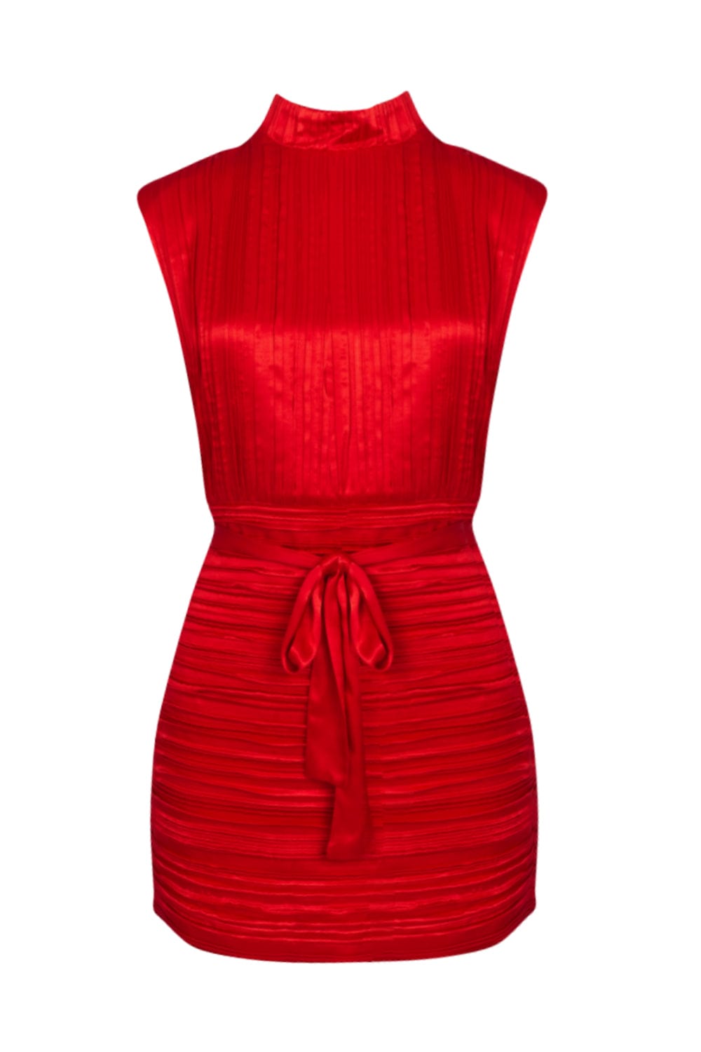 Access - Vestido Curto Plissado Vermelho