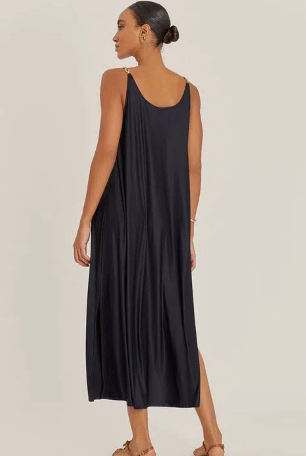 Lenny Niemeyer - Vestido Longo com Alça Corrente Preto