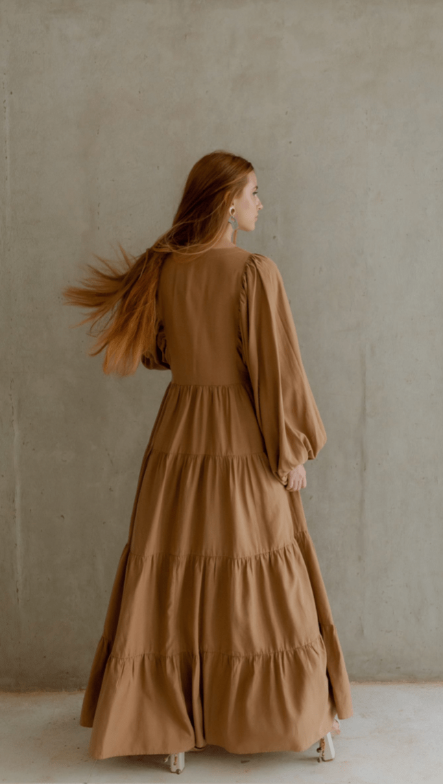 Tissé - Vestido Longo Asa Quartz Bege