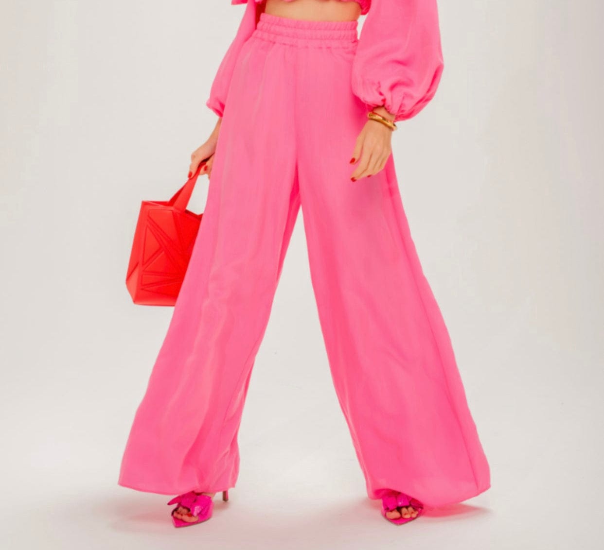 L'Cecci - Calça Pantalona Rosa